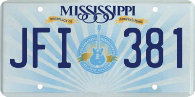 MS license plate JFI381