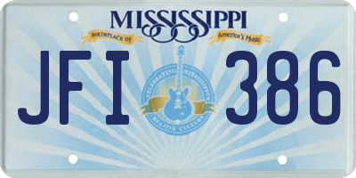MS license plate JFI386