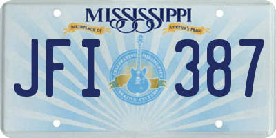 MS license plate JFI387