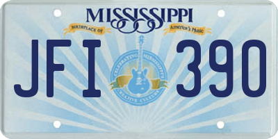 MS license plate JFI390