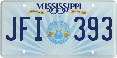 MS license plate JFI393