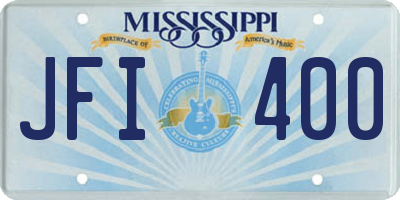 MS license plate JFI400