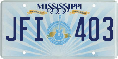 MS license plate JFI403