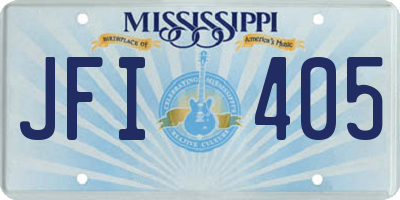 MS license plate JFI405