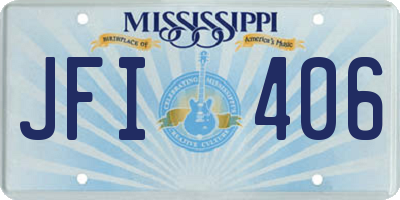 MS license plate JFI406