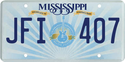MS license plate JFI407