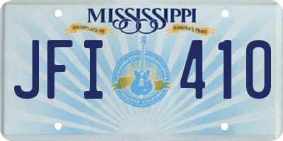 MS license plate JFI410