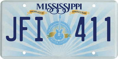 MS license plate JFI411