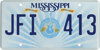 MS license plate JFI413