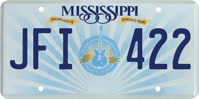 MS license plate JFI422
