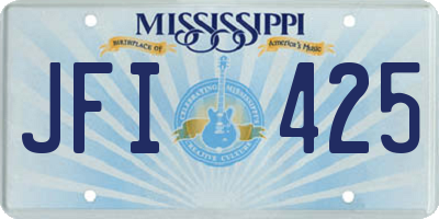 MS license plate JFI425