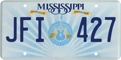MS license plate JFI427
