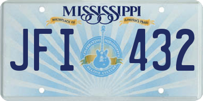 MS license plate JFI432