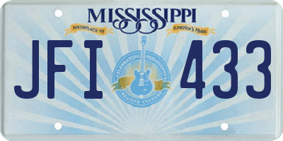 MS license plate JFI433