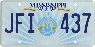 MS license plate JFI437