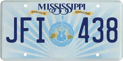 MS license plate JFI438