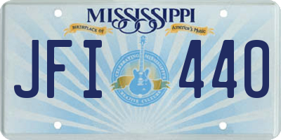 MS license plate JFI440