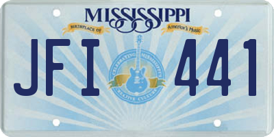 MS license plate JFI441