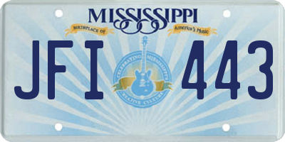 MS license plate JFI443