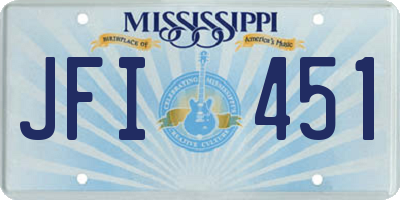 MS license plate JFI451