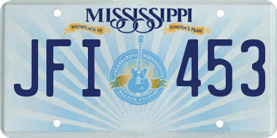 MS license plate JFI453
