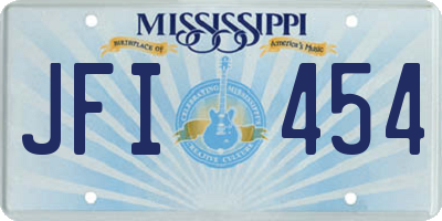MS license plate JFI454