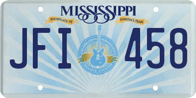 MS license plate JFI458