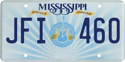 MS license plate JFI460