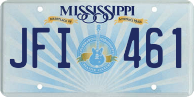 MS license plate JFI461