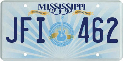 MS license plate JFI462