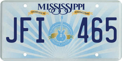 MS license plate JFI465