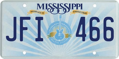 MS license plate JFI466