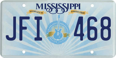 MS license plate JFI468
