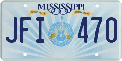 MS license plate JFI470