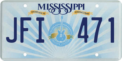MS license plate JFI471