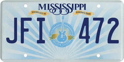 MS license plate JFI472