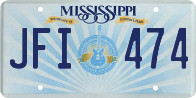 MS license plate JFI474