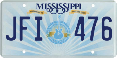 MS license plate JFI476