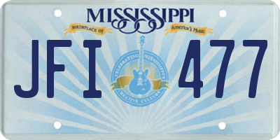 MS license plate JFI477