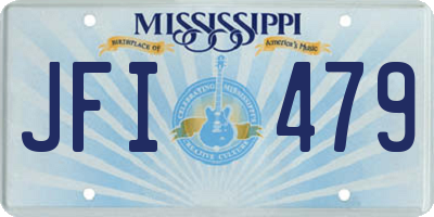 MS license plate JFI479