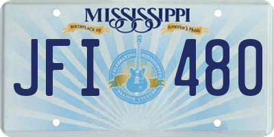 MS license plate JFI480