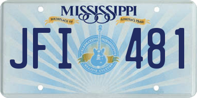 MS license plate JFI481