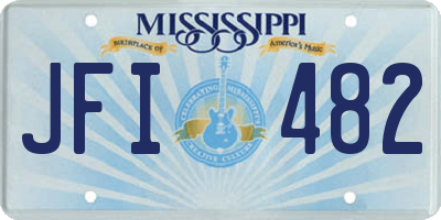 MS license plate JFI482