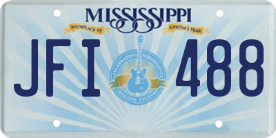 MS license plate JFI488
