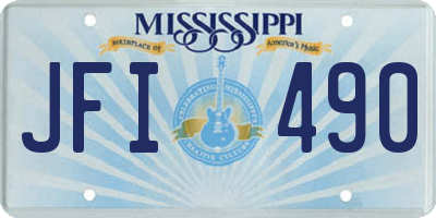 MS license plate JFI490