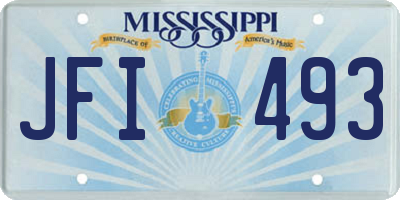 MS license plate JFI493