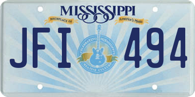MS license plate JFI494