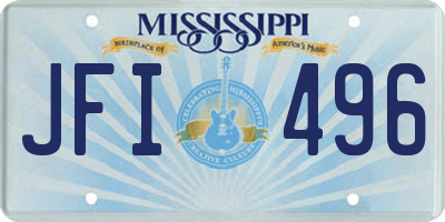 MS license plate JFI496