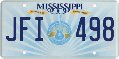 MS license plate JFI498