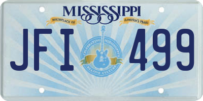 MS license plate JFI499